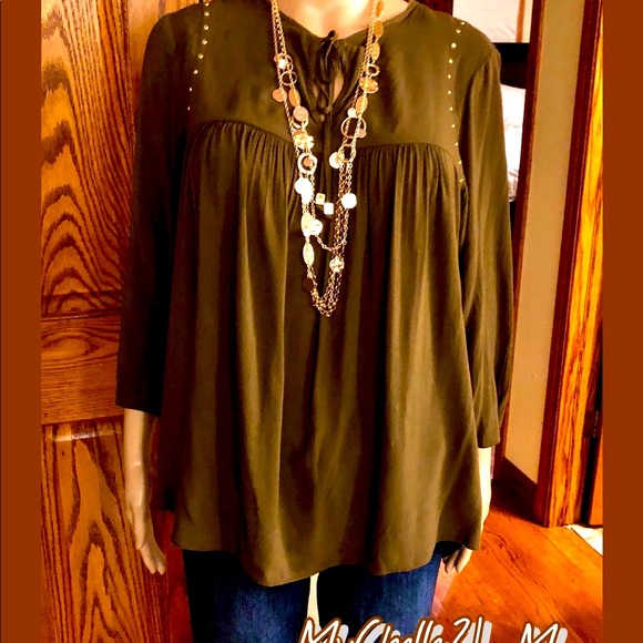 ✤👽❥❥5 4 $25 Lightweight M-Large Olive Green Uber Super Soft Compy Tunic! - Picture 5 of 6